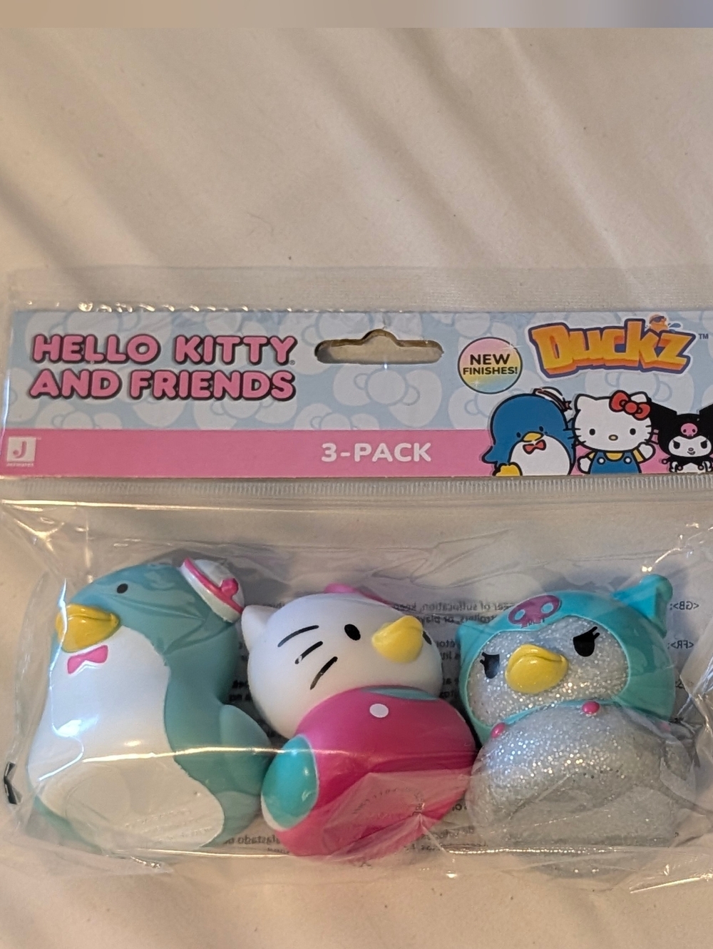 Hello Kitty and Friends Duckz 3-Pack Bath Duck Toy Set - Pink & Teal